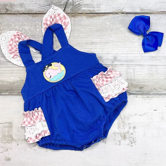 Beautiful ruffle bottom baby romper - Picture 1 of 1